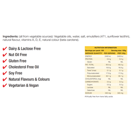 The Vegan markets - nuttelex original nutrtional panel